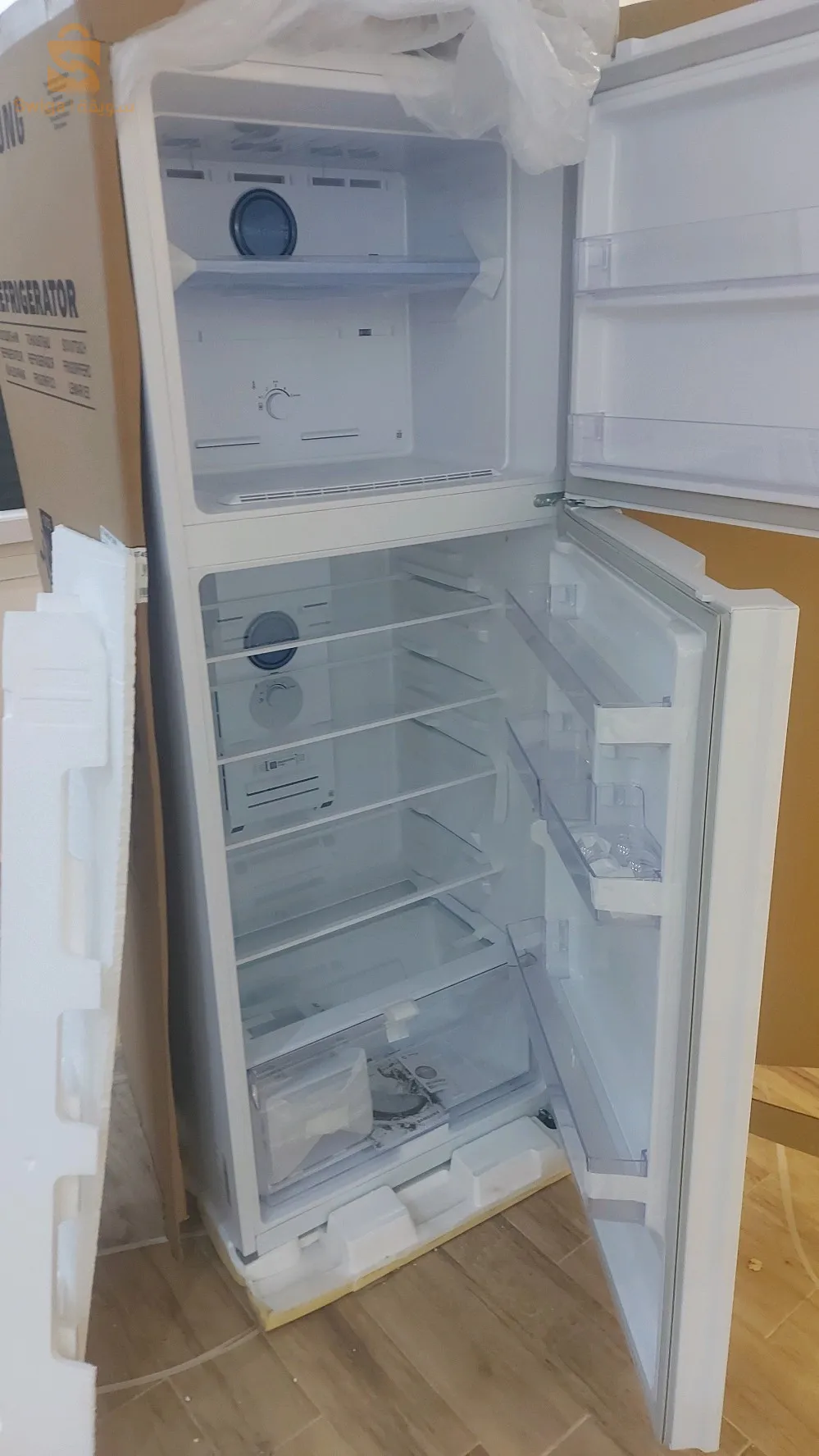 ثلاجة سامسونج 490لتر جديدة فالكارطون