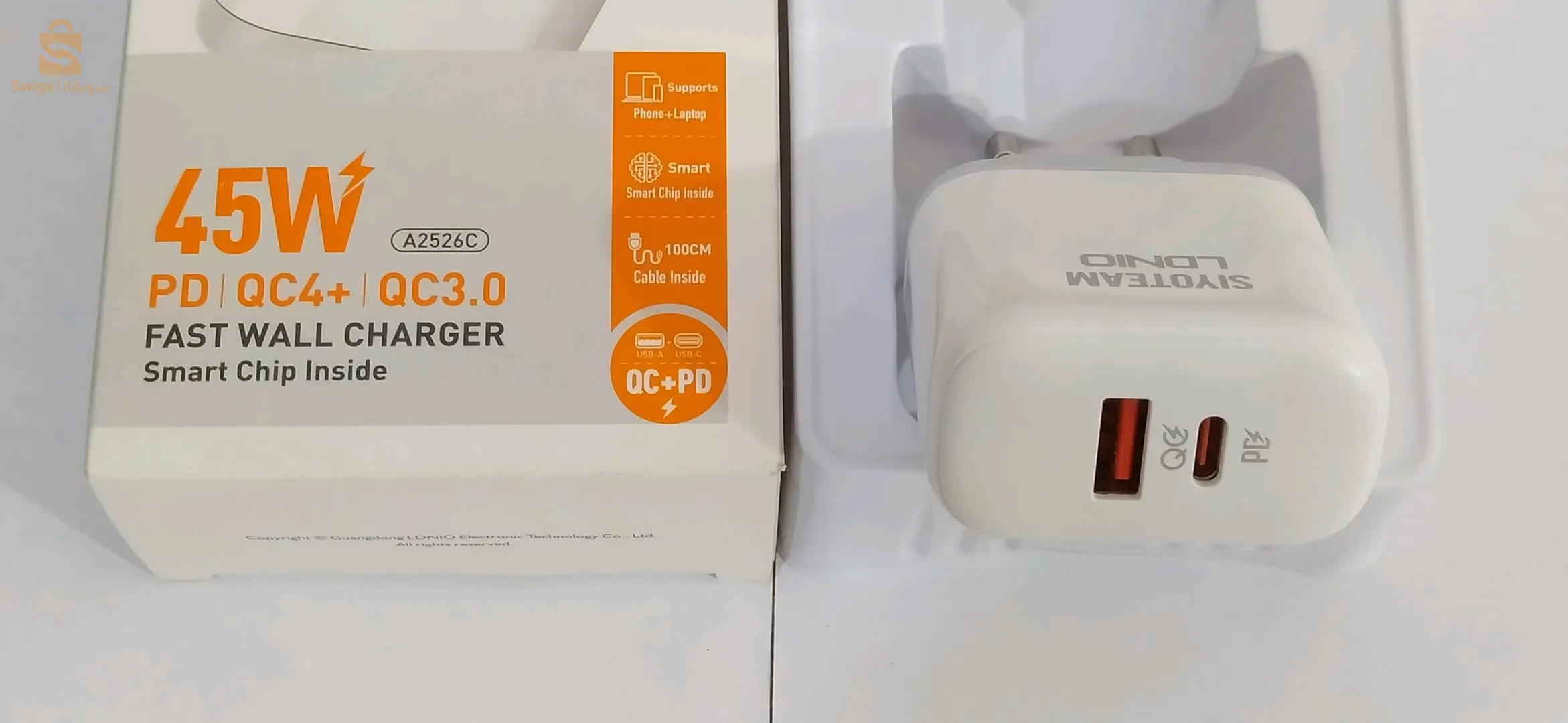 🟢 CHARGEUR LDNIO 45W USB + Type -c TURBO CHARGE