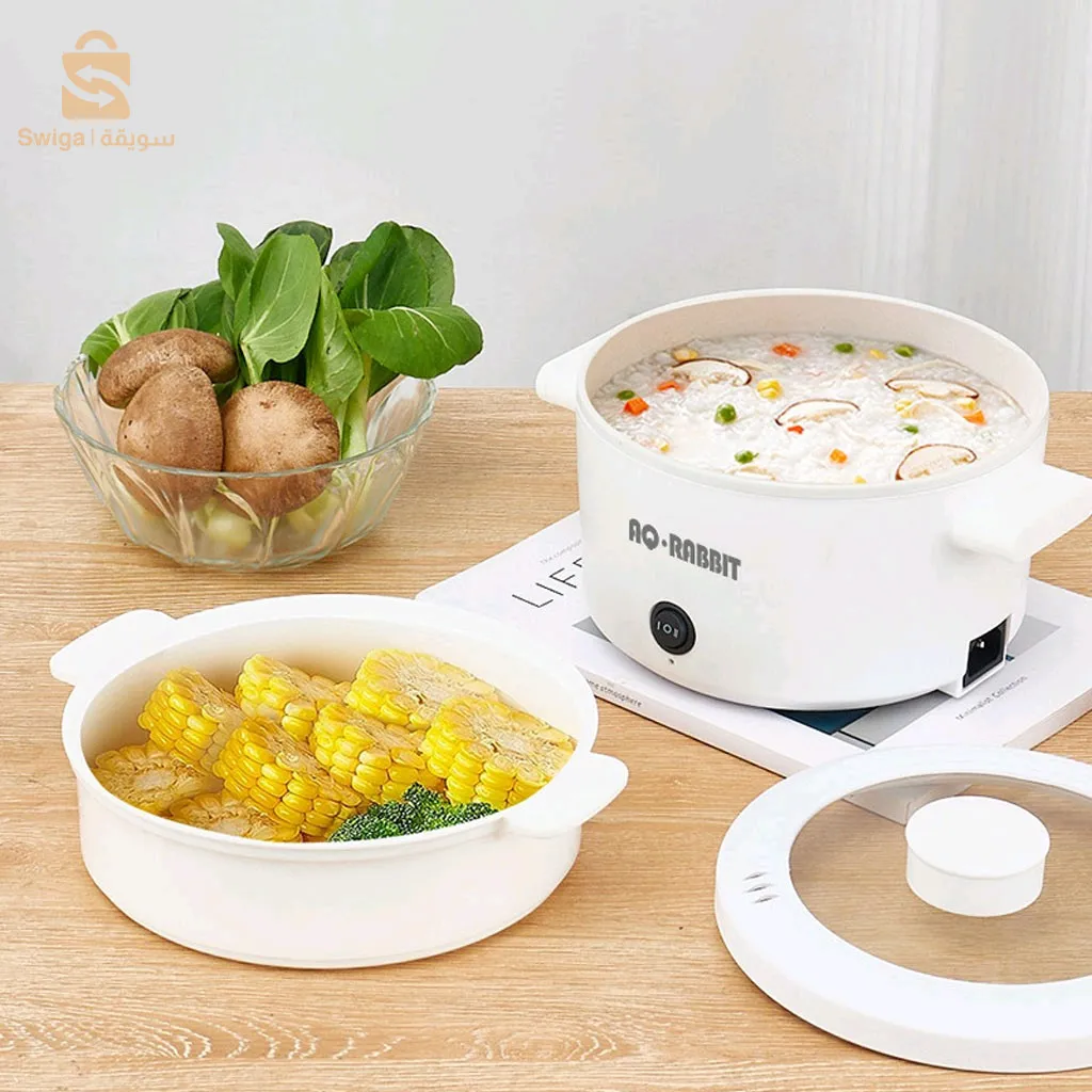 AQ Rabbit Marmite à Repas Électrique Multifonction 20cm