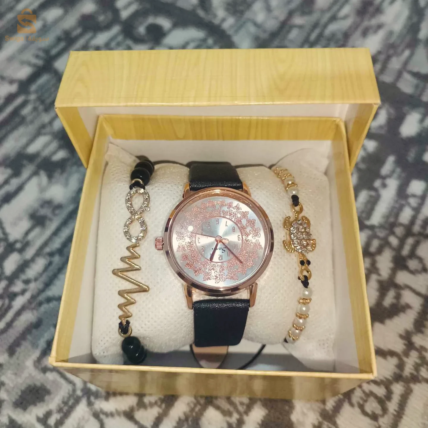 لمحبي تميز والاناقة 👌🏻✨دخول بضاعة 🔥😍  ساعات نسائية 🆕🔥ساعة ⌚+2 براسلي +العلبة 🎁بأسعار تنافسية و جد خيالية 😮