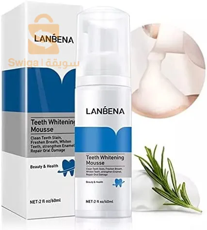 Mousse de blanchiment des dents et de nettoyage buccal Lanbena pour éliminer les taches et blanchir les dents