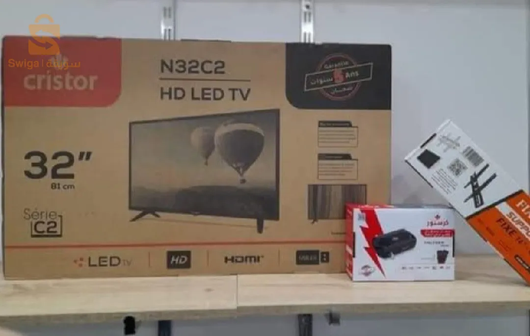 Tv Cristor 32p simple + démo Cristor th500+ Support aston