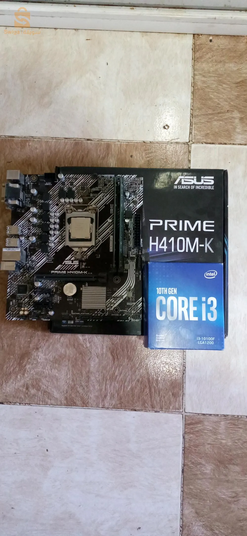 carte mere asus prime h410m-k + cpu i3 10100f