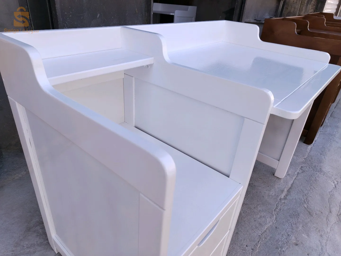 bureau enfant bois rouge 1er choix +120cm