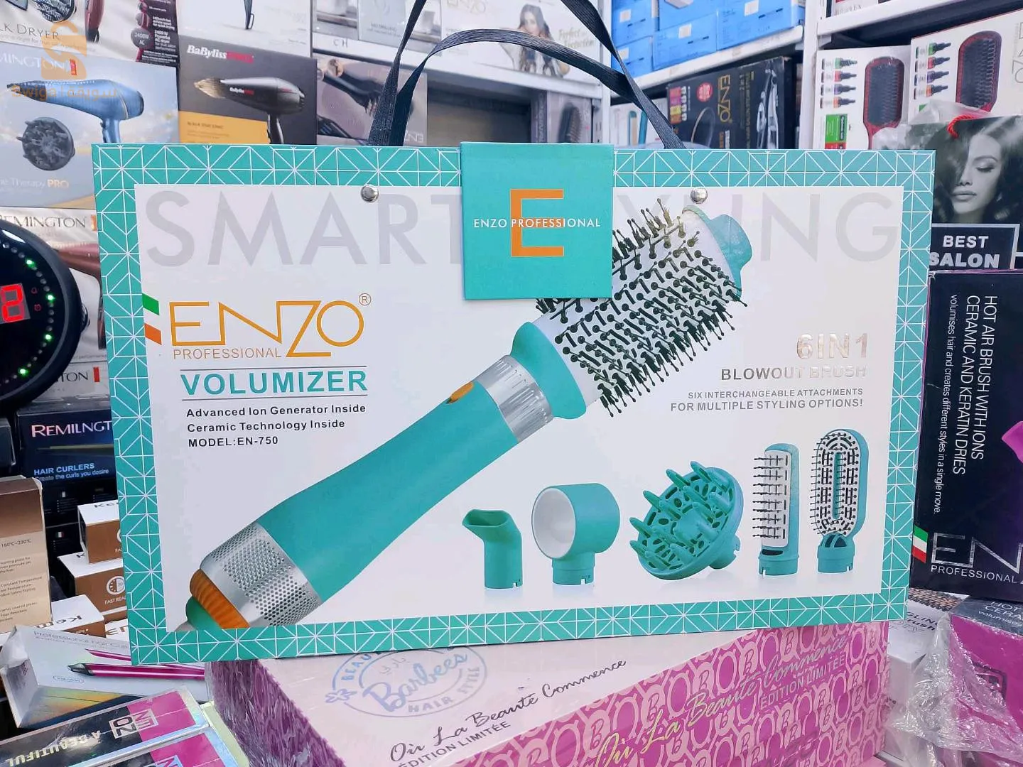 فرشاة منفاخ تكثيف الشعر ENZO PROFESSIONAL  6en1