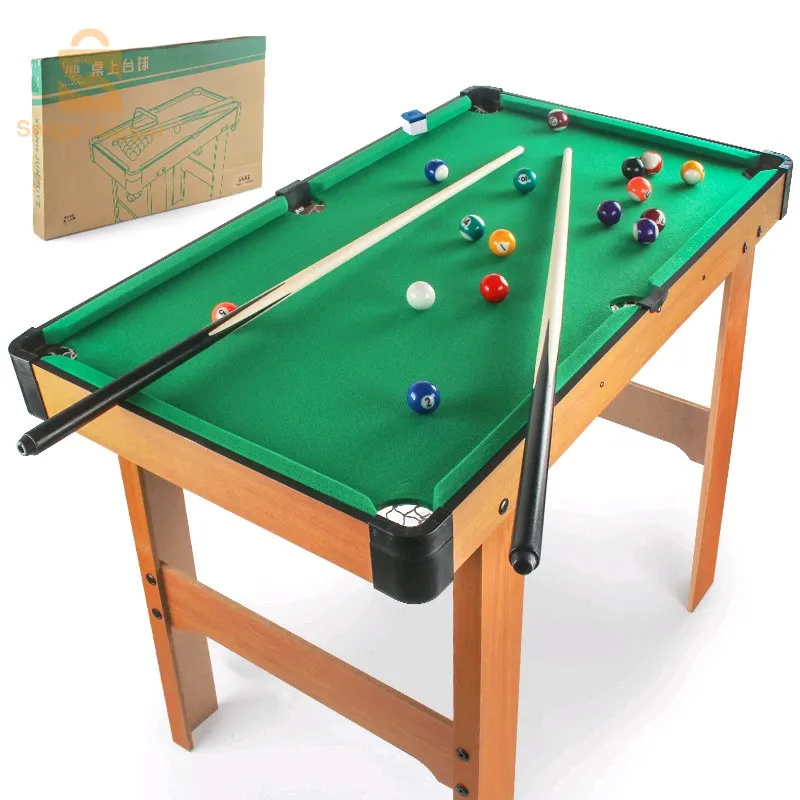 Wooden billiard table with table legs