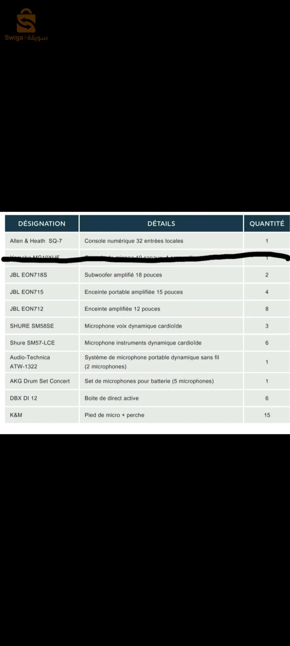 vente de lot complet instruments de musique