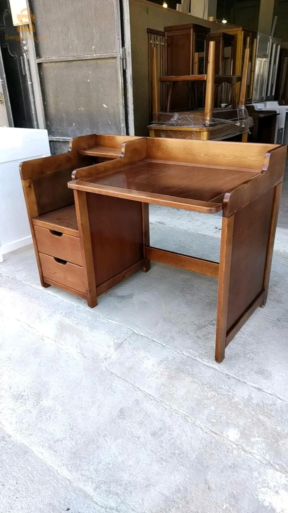 مكتب دراسة خشب أحمر 120سم