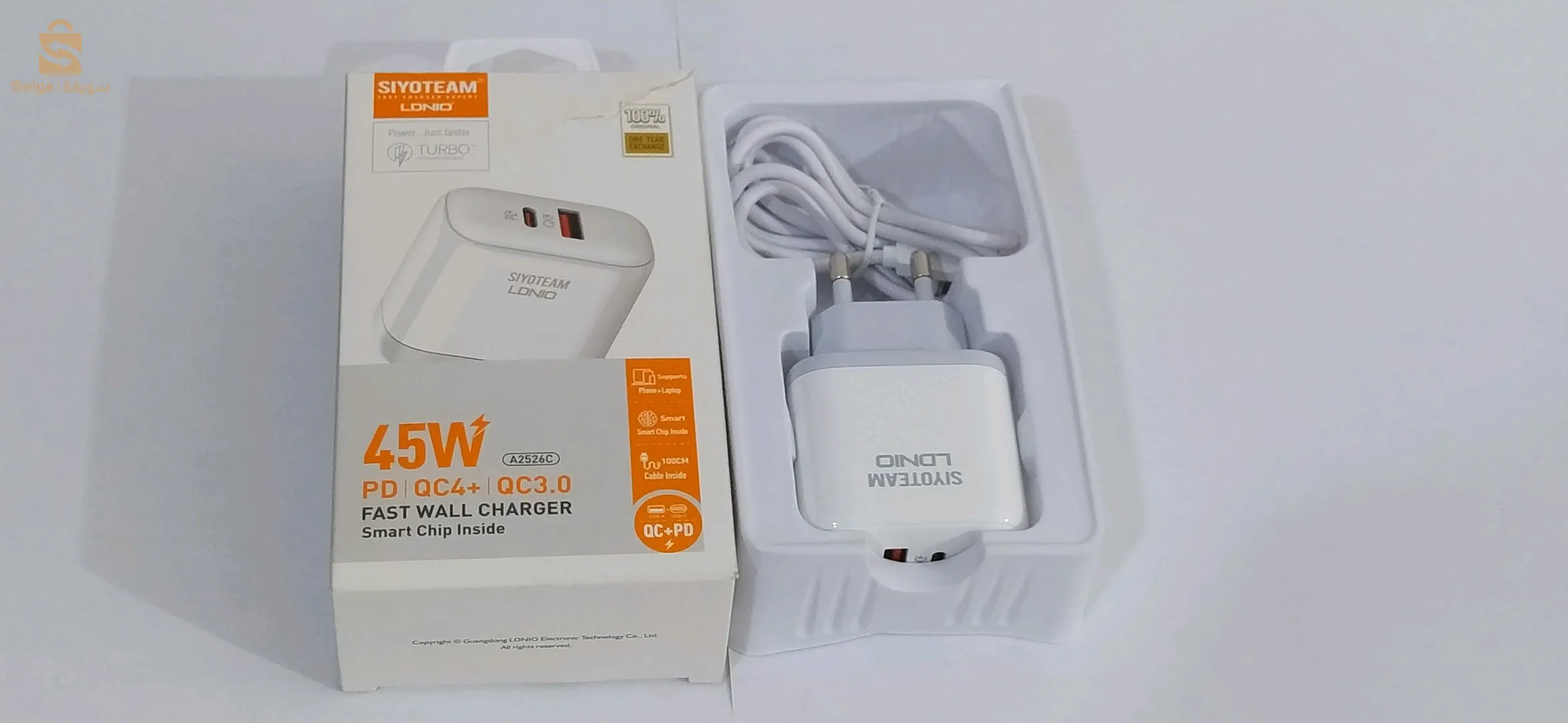 🟢 CHARGEUR LDNIO 45W USB + Type -c TURBO CHARGE
