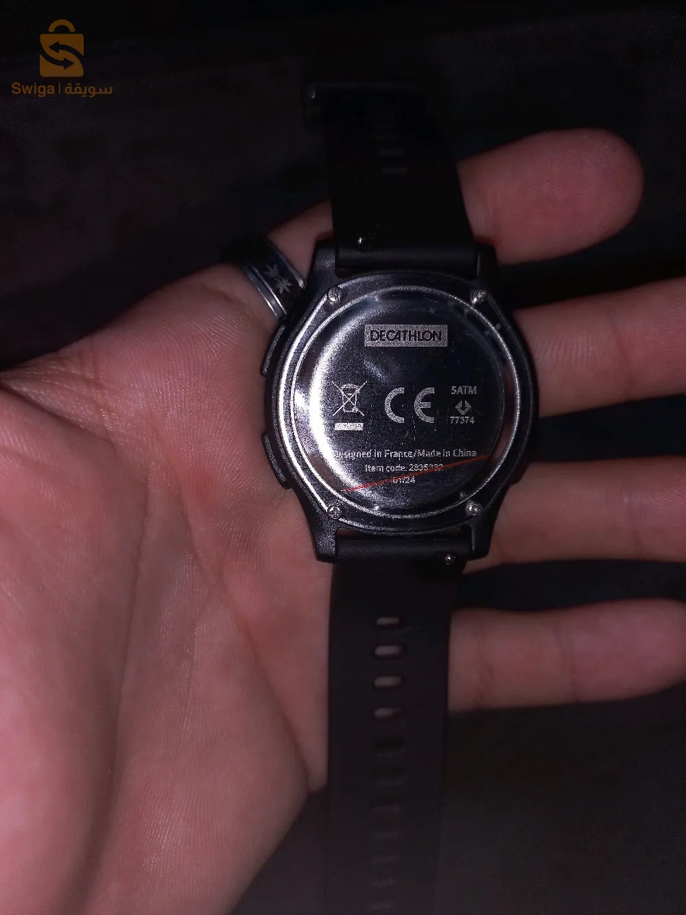 Montre chronomètre de course à pied W100 noire