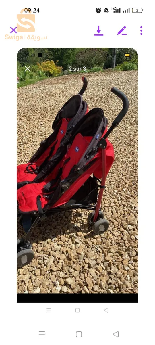 poussette de jumeaux bébé