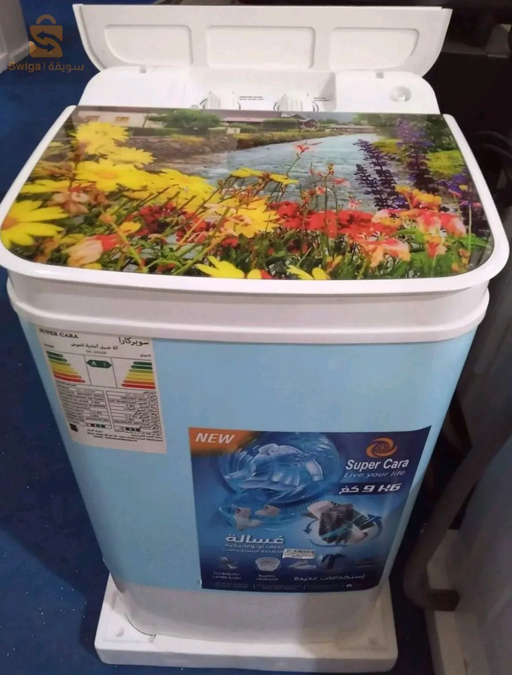 machine à laver super cara 9kg bleu