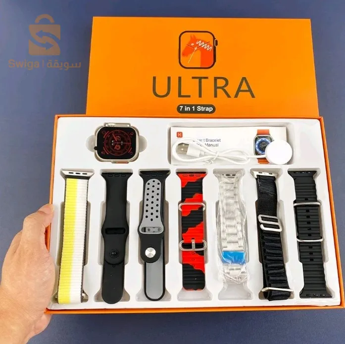 باك ساعة ذكية مع 7 براسلي ultra