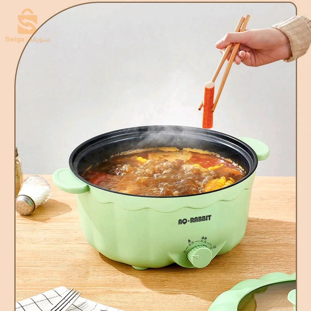 Previous
Next
AQ Rabbit Marmite à Repas Électrique Multifonction 24cm