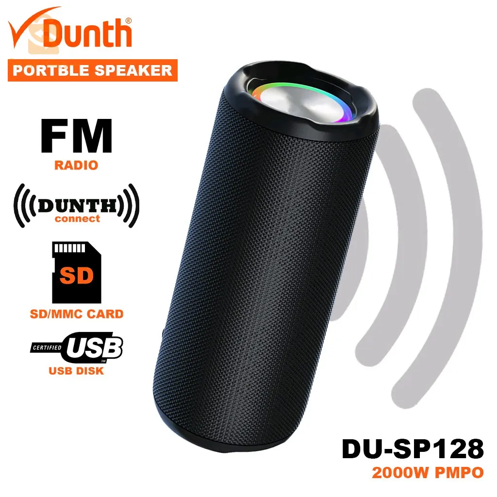 mpli haut parleur sans fil à batterie rechargable 1200mAh, enceint bluetooth 2000W DUNTH DU-SP128