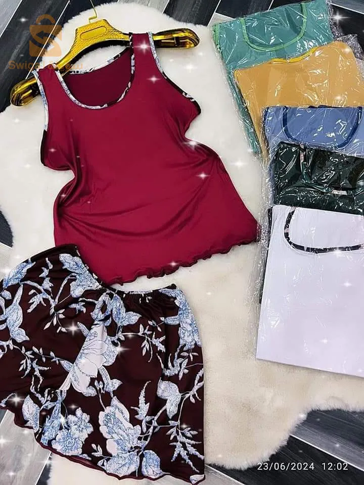 بيستي وشورت فاللارج قطني ومريح