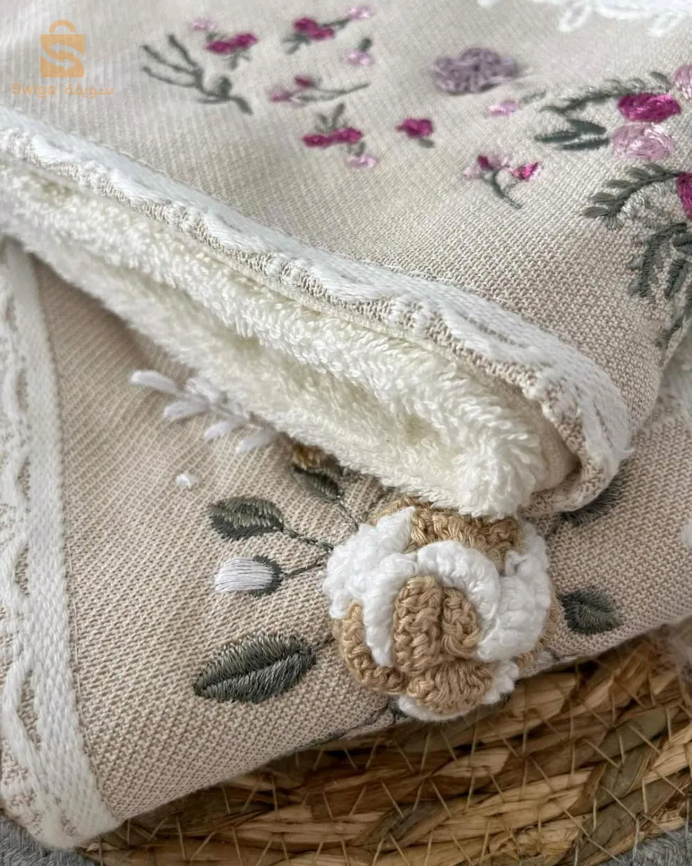 serviettes broderie