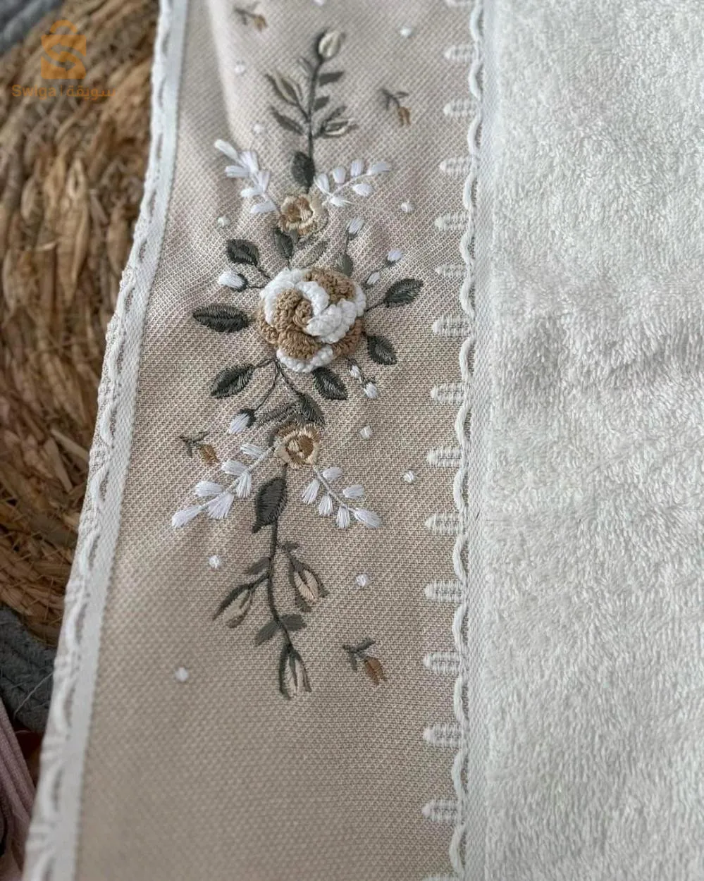 serviettes broderie