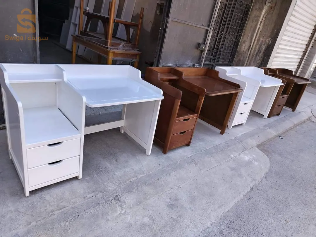 مكتب دراسة خشب أحمر 120سم