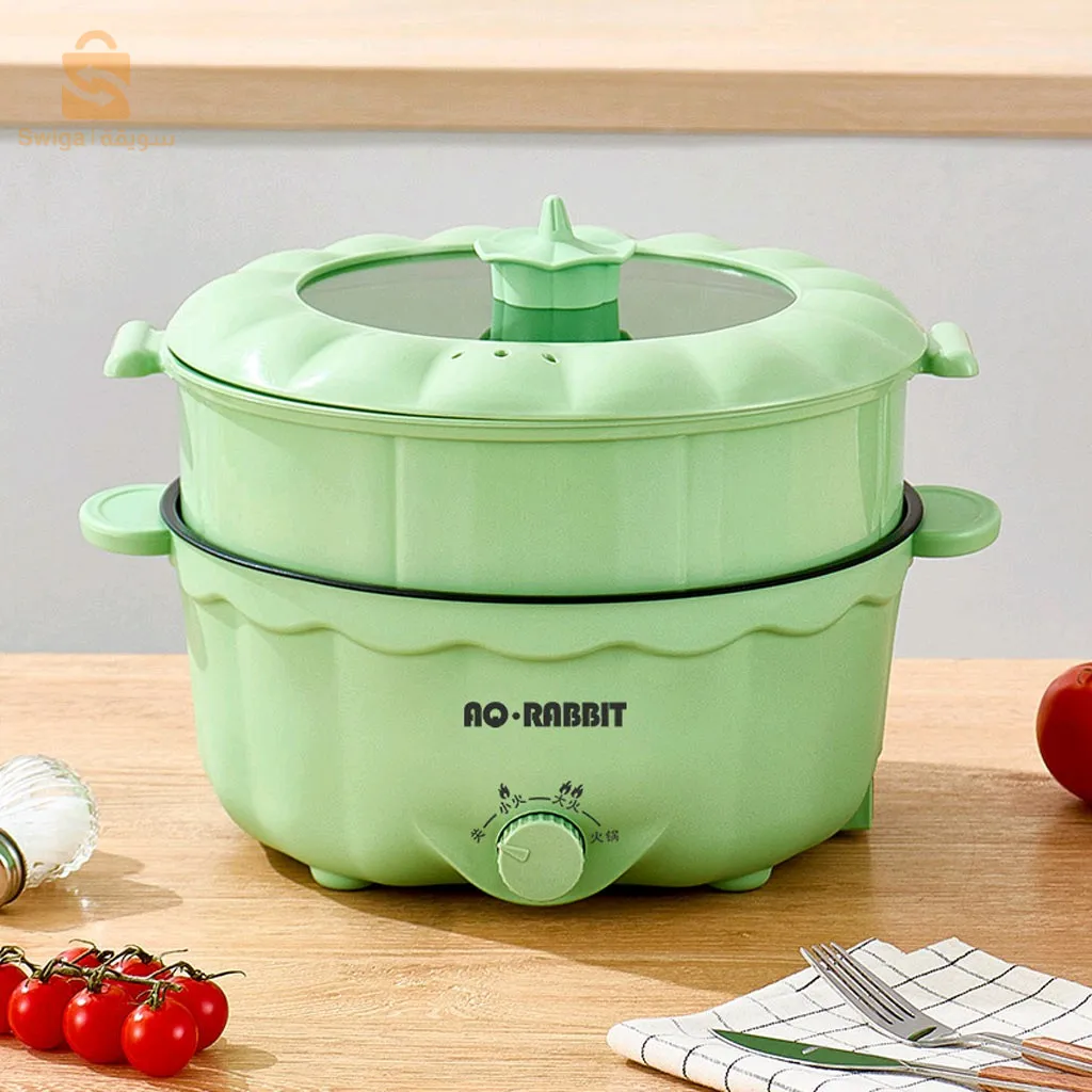 Previous
Next
AQ Rabbit Marmite à Repas Électrique Multifonction 24cm