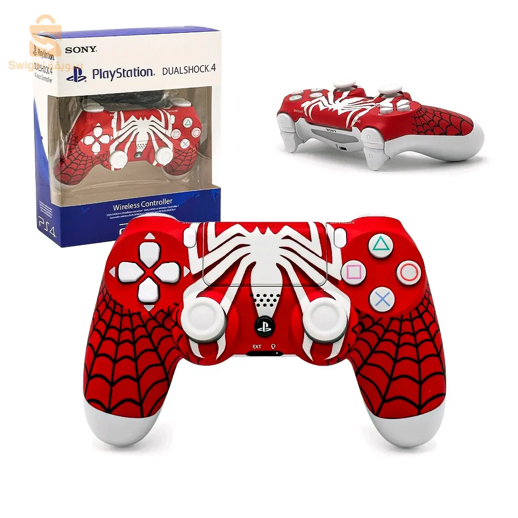 SONY DualShock Manette PS4 Sans Fil, Batterie Rechargeable (High Copy) – Edition Spiderman