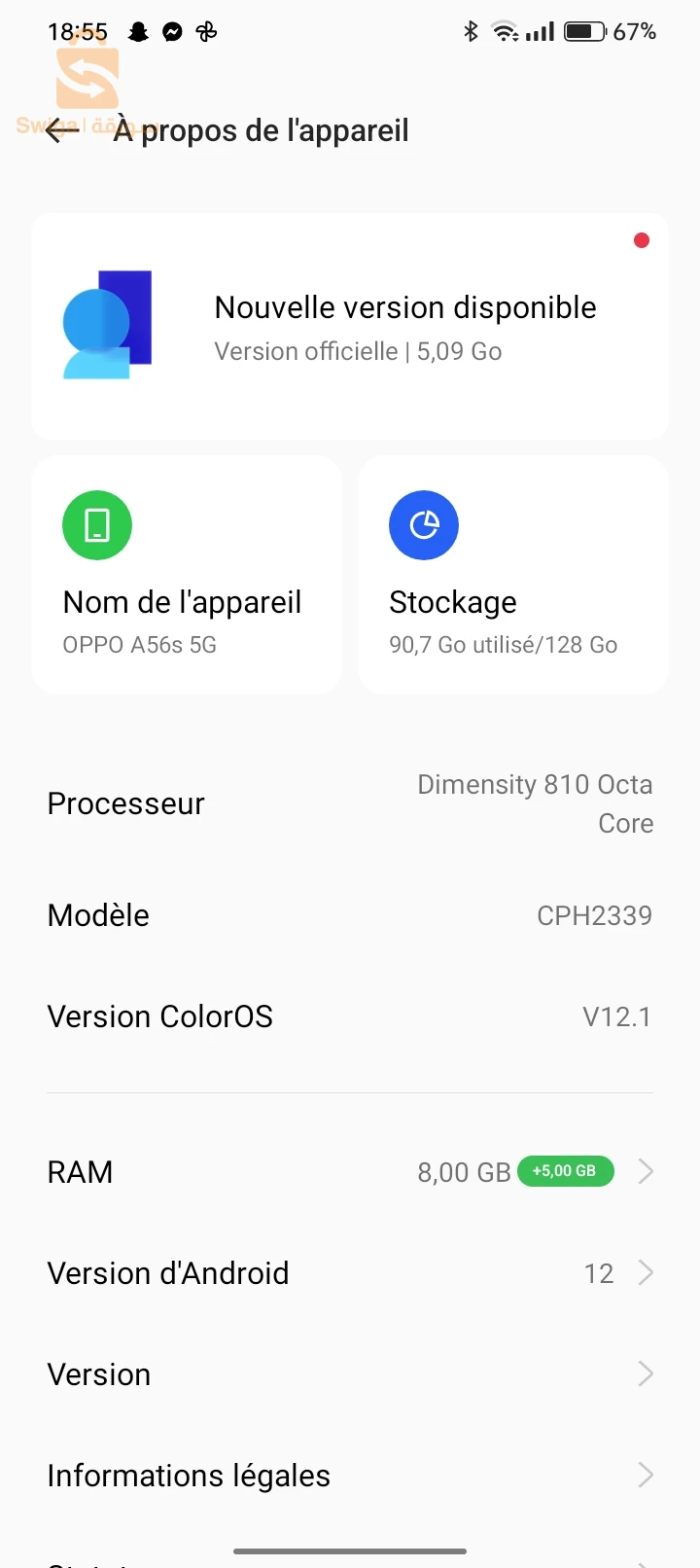 oppo A56s 5g
