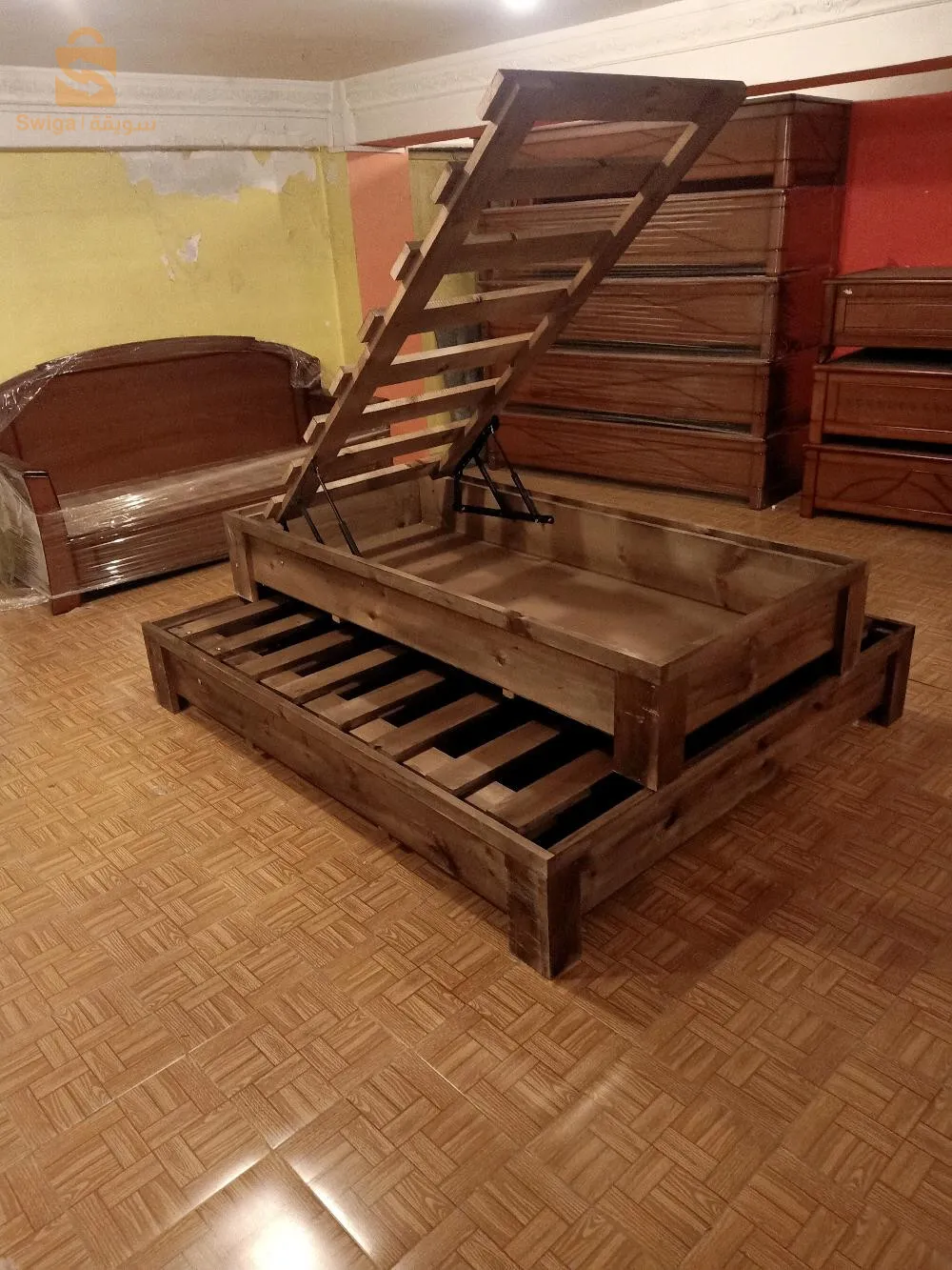 somi coffret 160/190 bois rouge