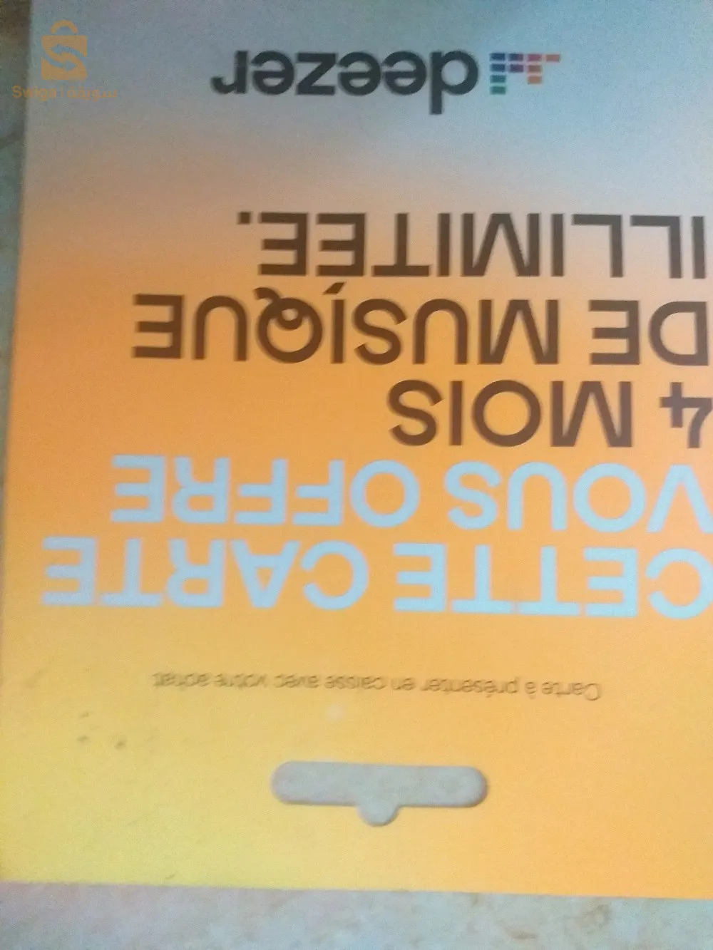 carte cadeau deezer 4 mois illimité