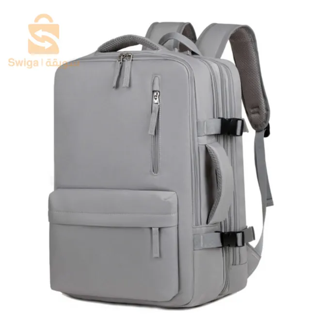 Sac à dos de voyage grande capacité avec plusieurs compartiments extensible L-264 - Bleu