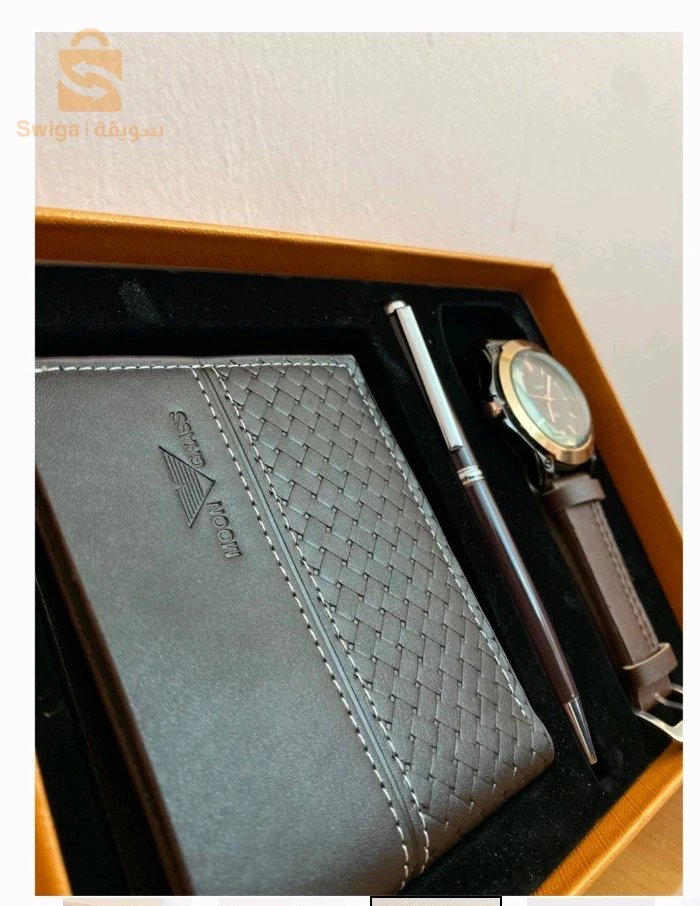 Pack Montre Classique, Porte Monnaie, Stylo