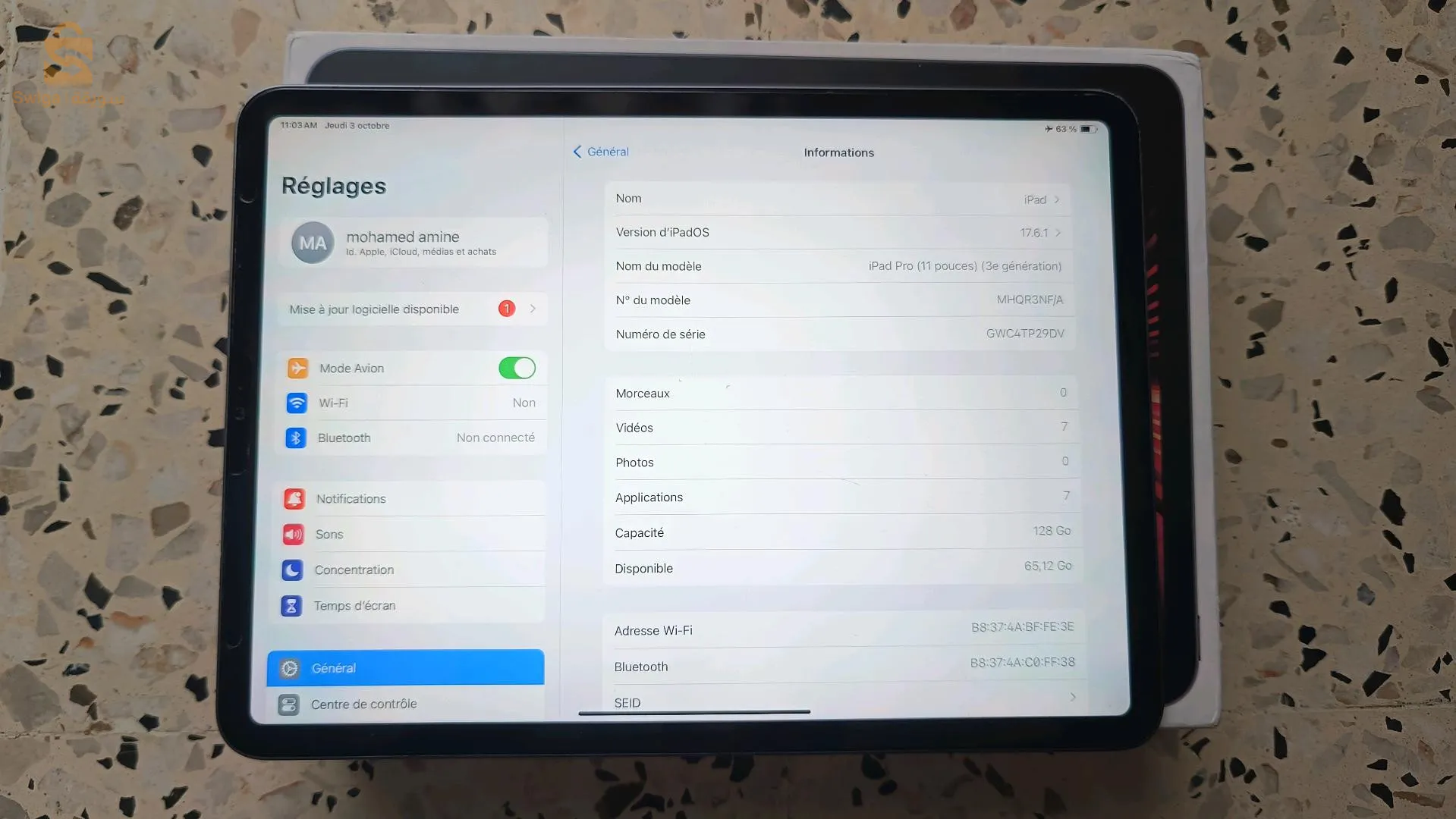 IPAD PRO 2021 M1 11INCH 3RD GENERATION