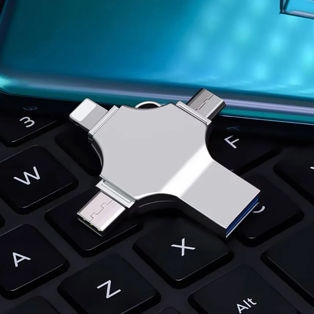 Clé USB 128GB i-Flash - 4 en 1 (Lightning + Micro + USB et Type-C Ports )