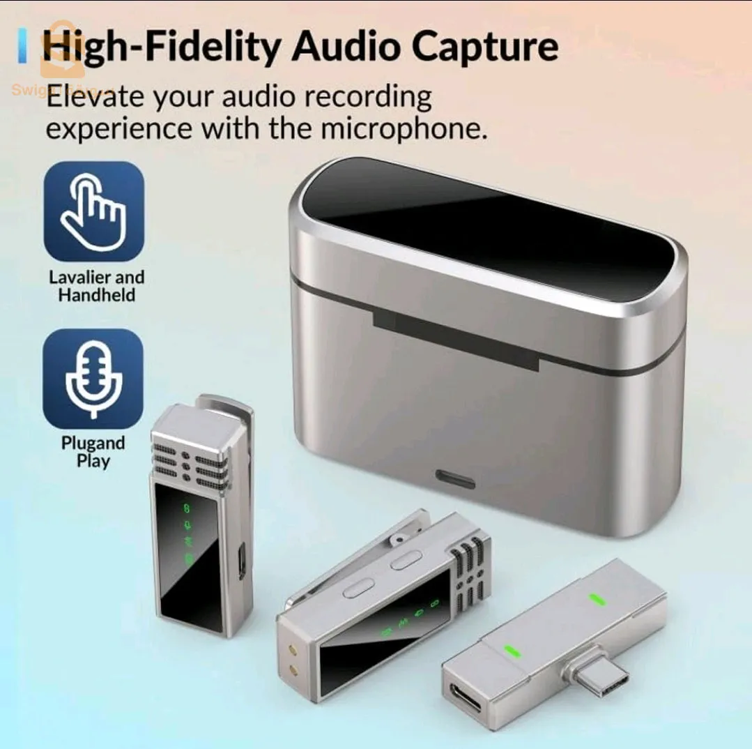 JMARY Microphone Sans-Fil MW-15 (2-TX) TYPE-C