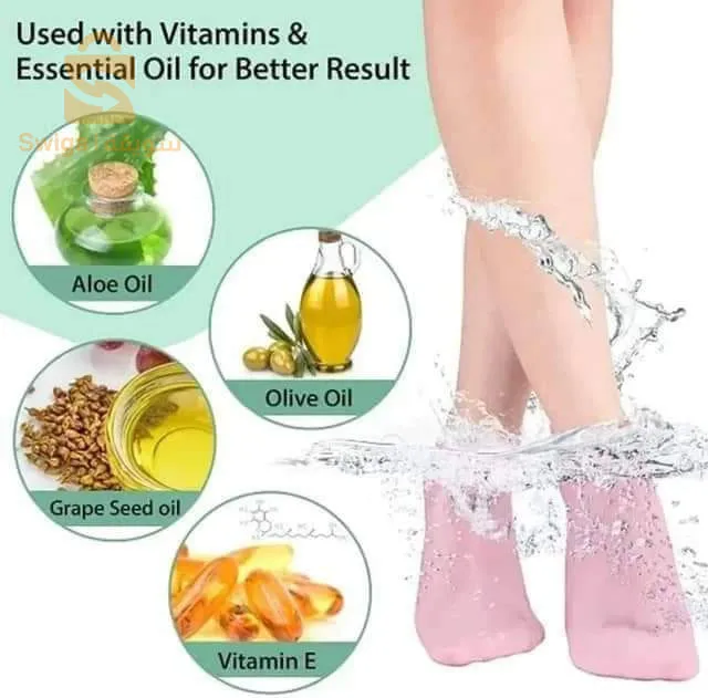 جوارب سيليكون طبية لترطيب القدم مودال جديد  لأقدام ناعمة وصحية في وقت قصير 😍1- ترطيب فوري  2- يحافظ على رطوبة الكعبين 3- مصنوع من السيليكون الناعم ولا يسبب الحساسية 4 يمكن استخدامه مع كريم مرطب أو زيت✨ قابل للغسيل اليدوي ✨كما يمكن إستخدامه عدة مرات