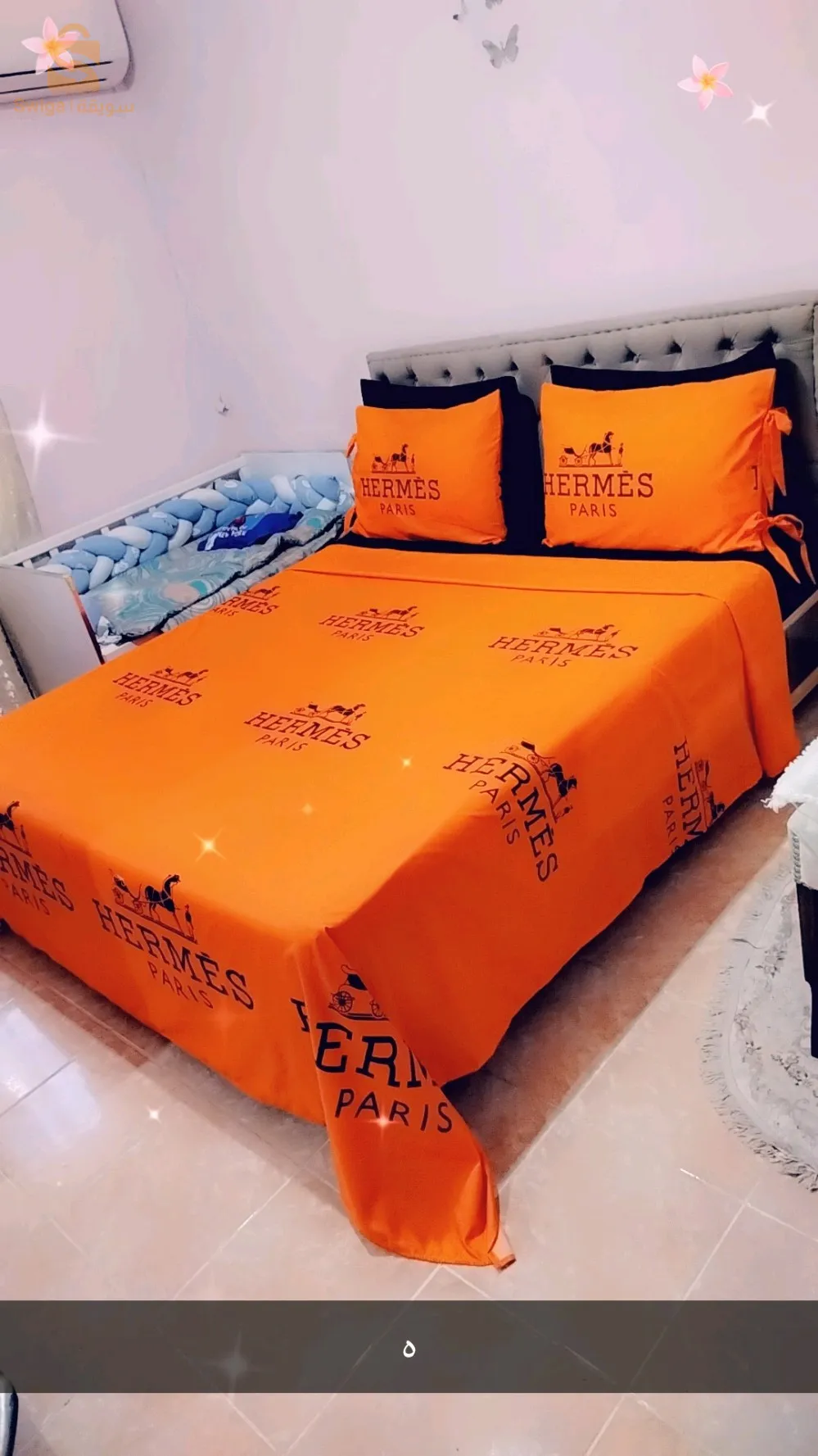 parure de drap 6 pièce HERMES bon prix