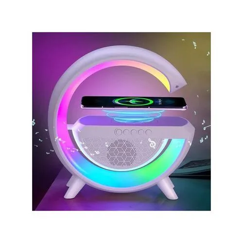 Chargeur Sans Fil LED Veilleuse RGB Atmosphère Lampe Smart App haut-parleur Bluetooth
