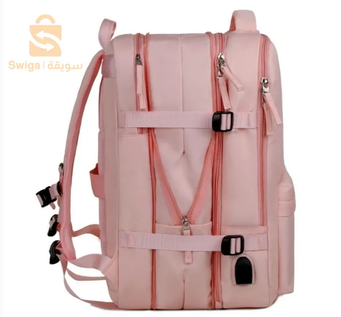 Sac à dos de voyage grande capacité avec plusieurs compartiments extensible L-264 - Bleu