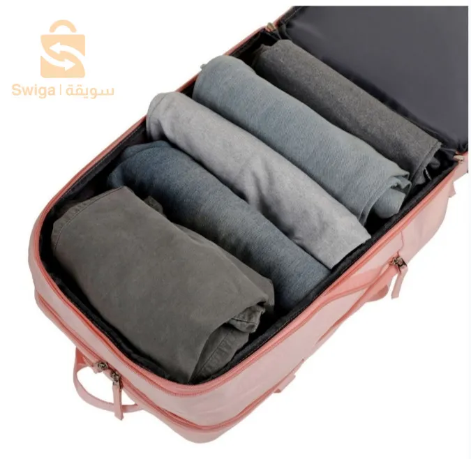 Sac à dos de voyage grande capacité avec plusieurs compartiments extensible L-264 - Bleu