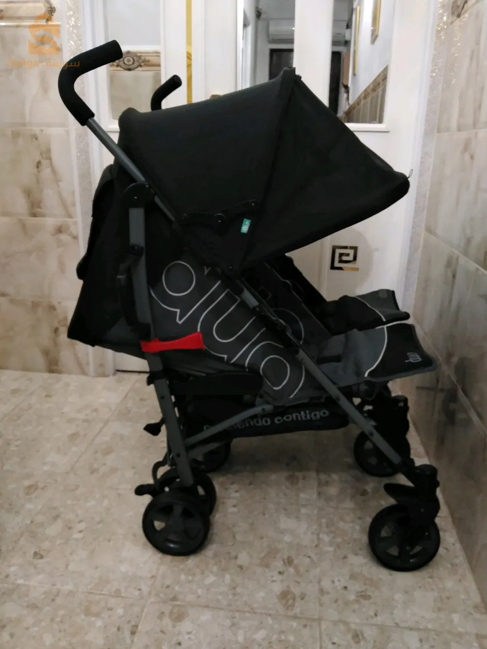 Poussette originale pour jumeaux MS DUO presque jdida venue d'Espagne