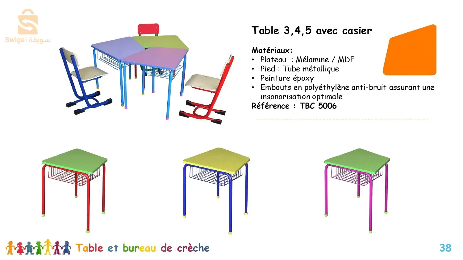 fabrication de mobilier scolaire et crèche