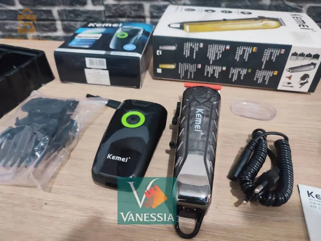 Pack tondeuse 2 en1 Original :✅ Tondeuse kemei sans fil avec dégradation 0,5 avec afficheur LED chromé✅ Tondeuse Kemei pour barbe spécial 0