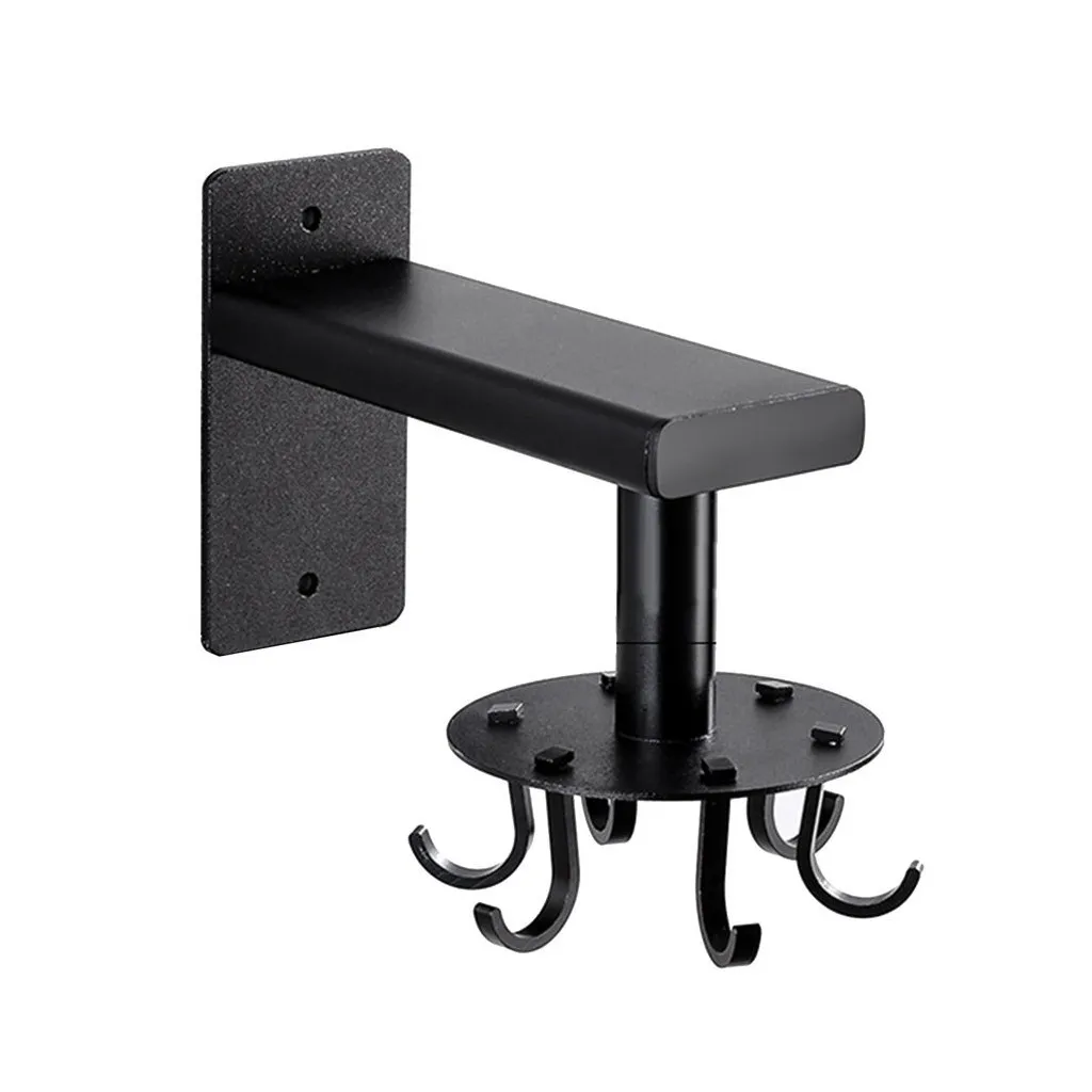 Pack 2 Support de rangement rotatif 360 a 8 crochets en acier inoxydable