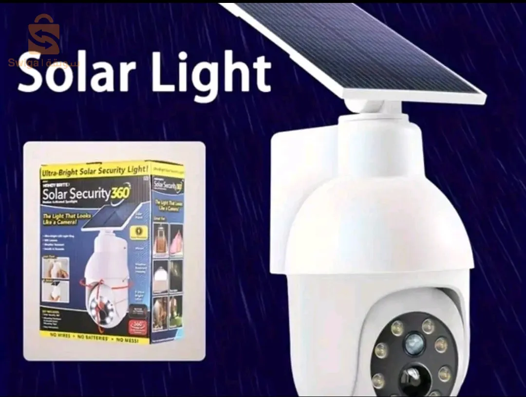 Faux caméra à lampe détecteurشبيهه بالكاميرا تعمل على الاضاءه الاوتوماتيكيه عند المرور امامها اما بالنسبه بطريقه التشغيل فهي فقط بتثبيتها على الحائط وتعمل بطاقه الشمسيه فقط