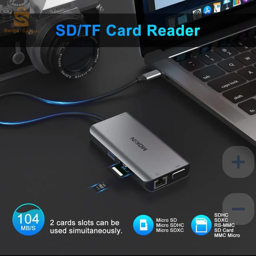 USB hub 10in1 original type c (4k@30hz)