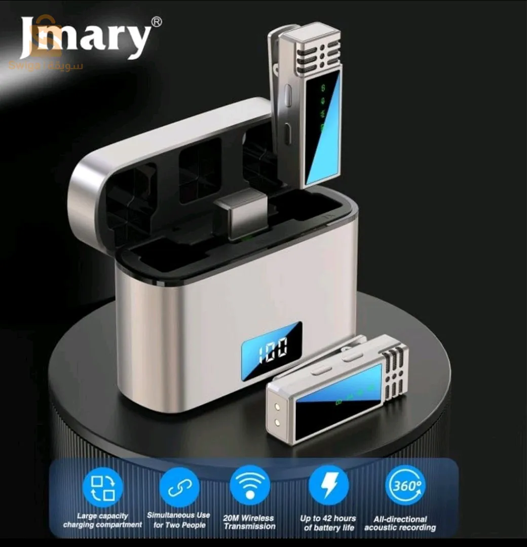 JMARY Microphone Sans-Fil MW-15 (2-TX) TYPE-C