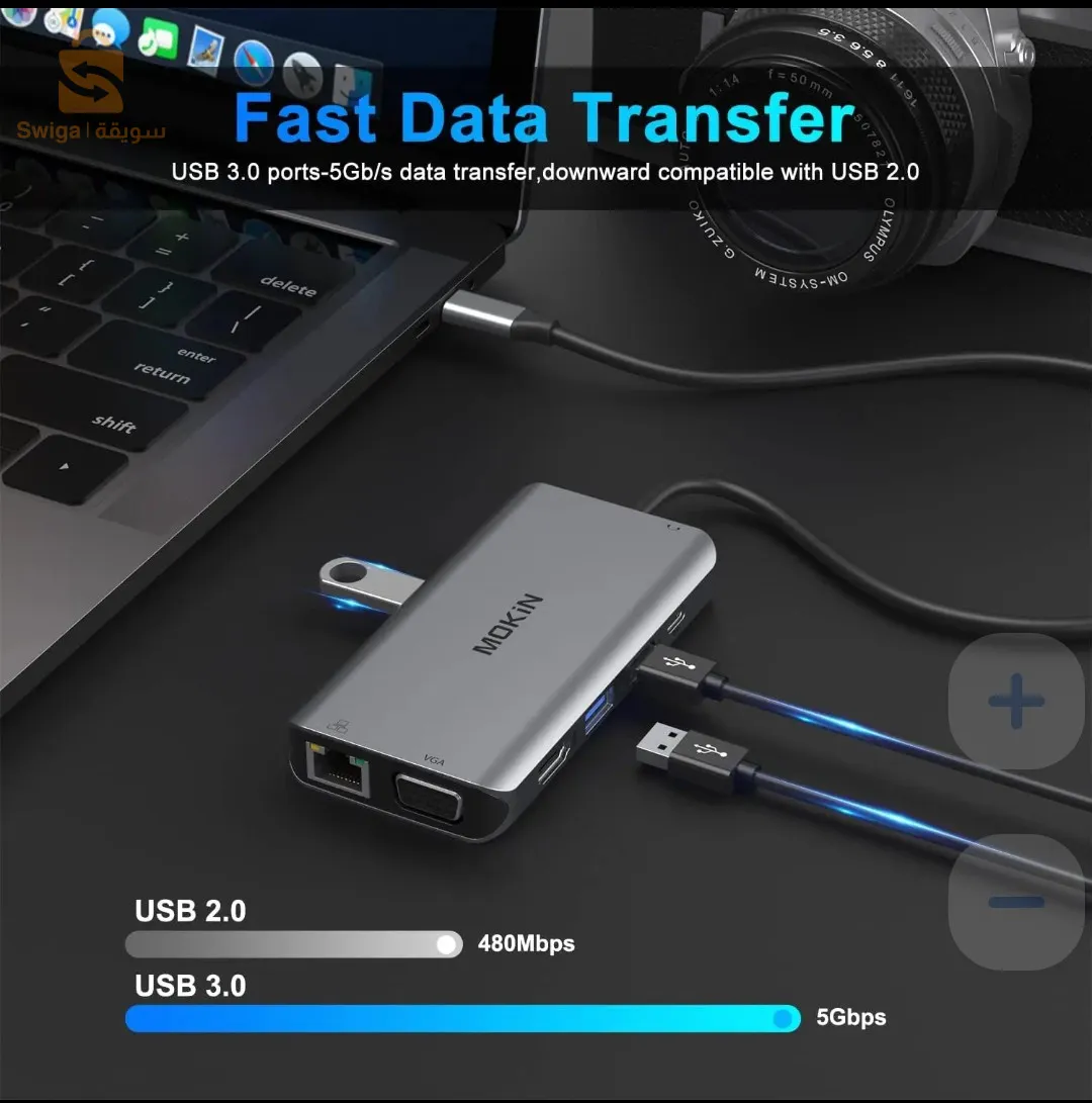 USB hub 10in1 original type c (4k@30hz)