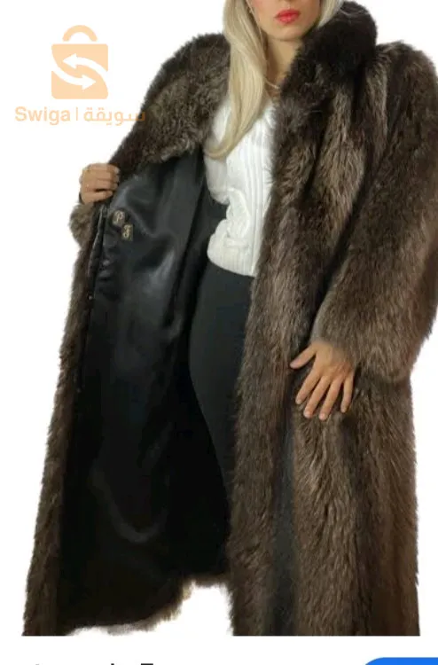 معطف شتوي كابة نسائي كوير والفرو أصلي100/100