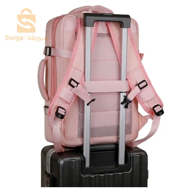 Sac à dos de voyage grande capacité avec plusieurs compartiments extensible L-264 - Bleu