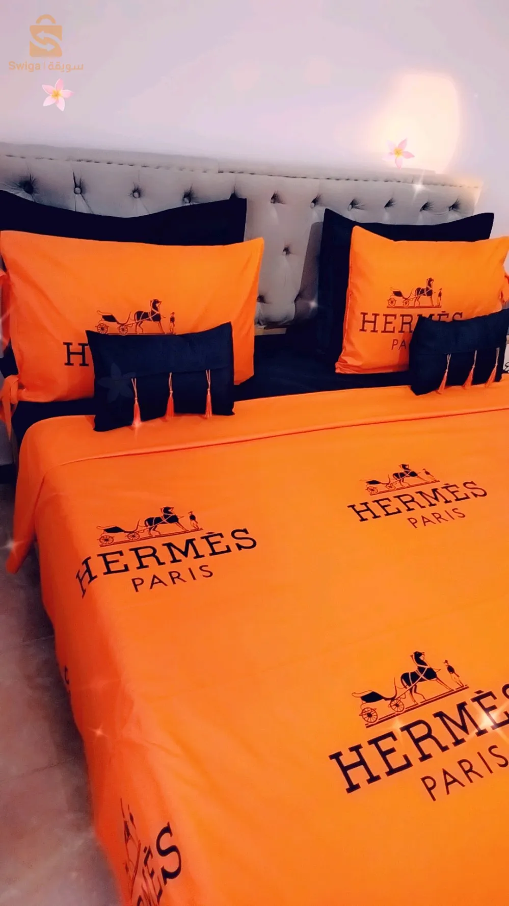 parure de drap 6 pièce HERMES bon prix