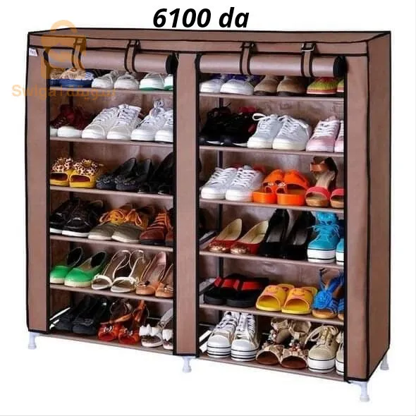 حامل أحذية من :      ~  رفوف7  او 5 رفوف او 12 رف  ☆ سهل التركيب بدون أدوات ☆ المواد : مصنوعة من القماش و البلاستيك  رفوف7 حوالي : 123-60-30 سم        ~ ( 4200دج ) رفوف5 حوالي : 90-60-30 سم       ~ ( 3600 دج )  رف 12  حوالي : 90-120-30 سم       ~ ( 6100 دج )